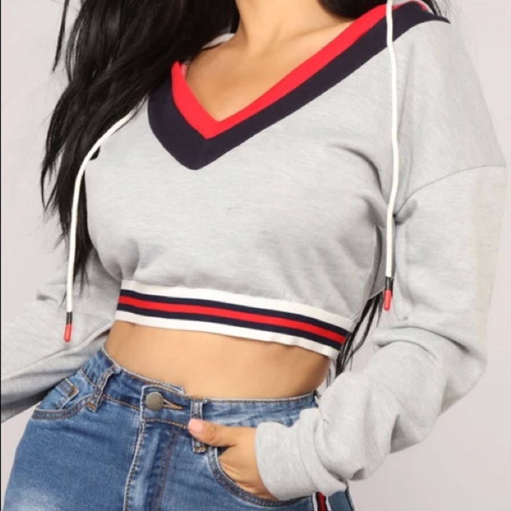 Pretty prep cropped hoodie